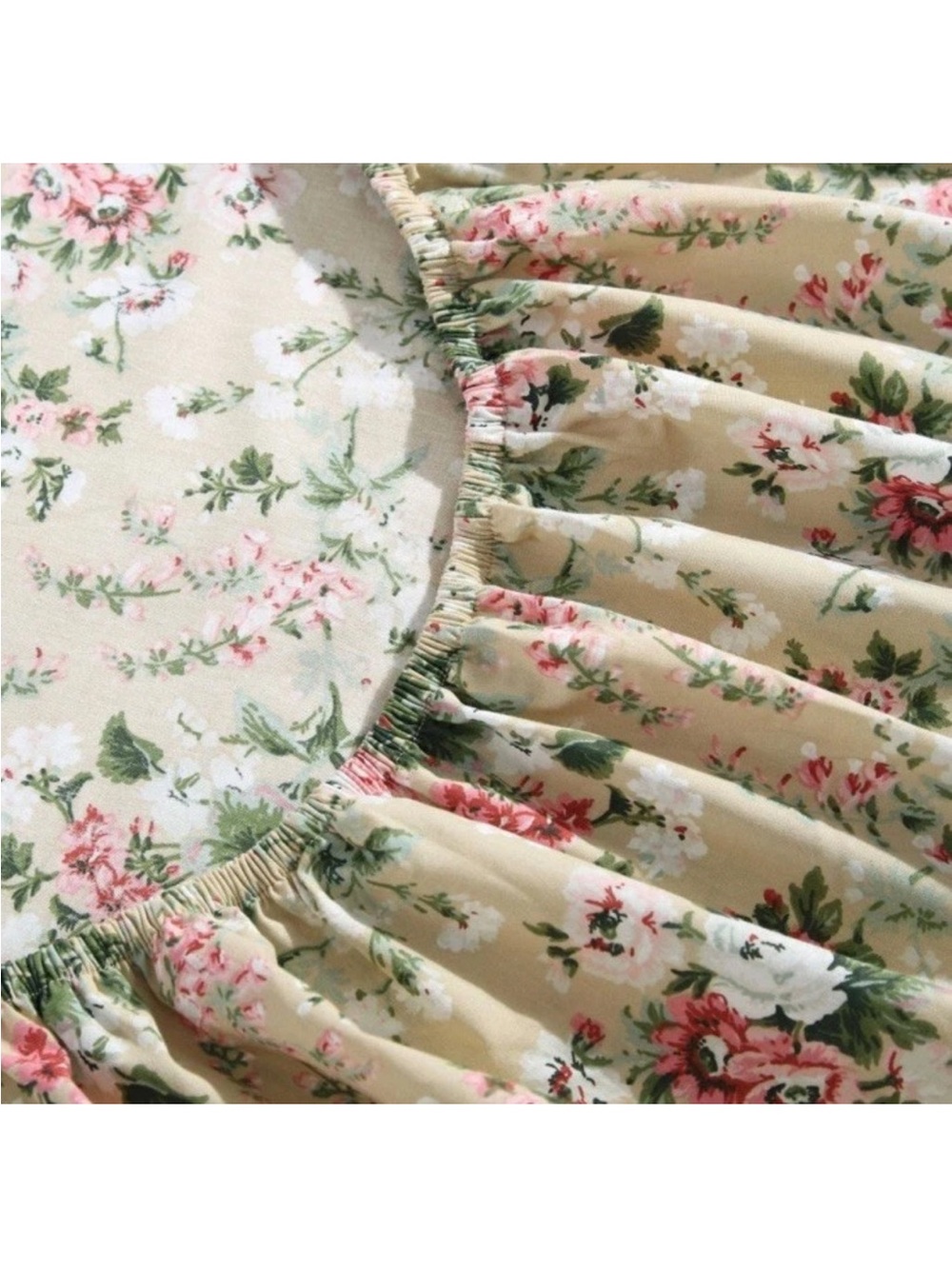 Laura Ashley QUEEN ~ Serene Dream ~ 100% Percale Cotton  Floral Sheet Set - Picture 14 of 16